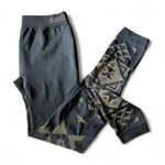 Burton Women's Base Layer Bottoms Geometric Print Charcoal Tan Mid Rise XS/S Photo 0