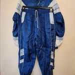 Vintage y2k womens tracksuit by snapper size medium pants and jacket Blue Photo 0