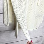Roxy NWT After Beach Break Crochet Hooded Sweater Off White Size Large Photo 5