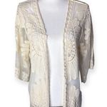 Rebellion Again Juniors Medallion Lace Duster in Ivory White Size undefined Photo 2