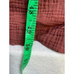 Gap  Maternity Gauze Jumpsuit Rust Red Button Front Tie Waist Cropped Leg Size S Photo 6