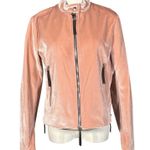 Giuseppe Zanotti Pink Velvet Ofelia Long Sleeve Jacket Large Photo 0