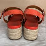 Franco Sarto Wedge Sandals Tennia Espadrille Platform Sandal Tangelo Suede Size Photo 10