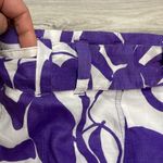 ZARA Basic Purple & White Print Above the Knee Zip Front Skirt with Tie Belt XS Photo 8