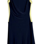 Ralph Lauren Lauren Navy Yellow Sleeveless Athleisure Midi Tennis Dress Size 0 Photo 0
