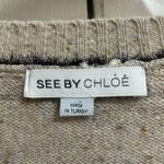 See By Chloe Wool Knit Dress with Pockets Tan, Black and White Size Small Photo 5
