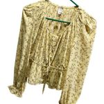 Melrose and Market XXS Yellow Floral Flare Ruffle Sleeves Top Boho NWT Photo 2