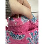 Crown & Ivy Pineapple Print Swiss Dot Maxi Dress Women XL Pink Preppy Beach Photo 3