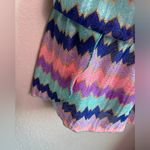 Victoria's Secret Victoria’s Secret Multi Color Chevron Stripe Halter Tie Shorts Romper Coverup S Photo 3