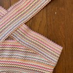 Hobie Bandage Detail Hipster Bikini Crop Knit Colorful Stripe Top - Small Photo 6
