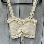 Juniors Sky & Sparrow Crochet Lace Front Cropped Tank Top Size Extra Large Photo 0
