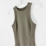 Lululemon  Ribbed Softstreme Slim Fit Tank Dress in Army Green Size 2 Photo 3