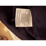 Tory Burch  Navy Blue Sheer Leaf Pattern Pleated Yoke 3/4 Sleeve Top Size S Photo 5