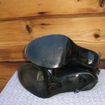 Helmut Lang  Black Leather Heels Photo 6