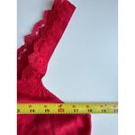 Vintage y2k Olga Red Silk and Lace Mini Slip Dress Size Large Photo 4