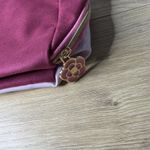 Mary Kay Makeup Bag Pouch Lilac Maroon Pink Flower Zippered Vanity Travel Case Photo 3