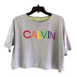Calvin Klein Performance Cropped Tee – Size Medium Gray Photo 0