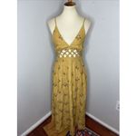 Farm Rio New  Coconut Tree Tapestry Macrame Yoke Maxi Dress XS Photo 1