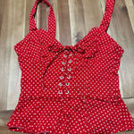 Bebe  red polk dot cropped top XS Photo 0