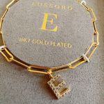 Lussoro letter E 18kt gold plated bracket 6+2” inches Silver Photo 2