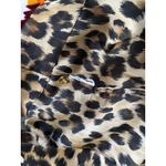 Charter Club Brown/Black Cheetah Button Up Chiffon Long Sleeve Blouse Size M Photo 7