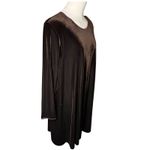 Micas Vintage 90s Mica Velvet Dress 1X NWT Brown Long Sleeve Cocktail Party Made USA Photo 9