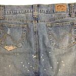 Hydraulic  Worn & Torn Denim Mini Skirt 9/10 Med Wash Pockets Button Zip Photo 3