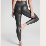 Athleta  all over gleam faux leather grey leggings Photo 3