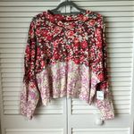 FP Movement Free People Inspire Printed Layer Faded Poppy Red Small NWT Photo 3