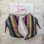 Christian Louboutin Suede Stripy Glitter So Kate Booty 100 Ankle Boots 41 Multi Photo 1