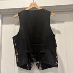 Nicole Miller  1995 Novelty Wedding Bridal Print 100% Silk Black Vest Size Large Photo 10