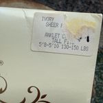 NOS vintage 80s Bridal Belle’s ivory sheer bouquet hosiery, size tall Photo 3