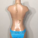 PilyQ  Romance & blue crochet bikini set. M-top/L-bottom NWT Photo 4