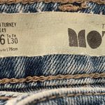 Topshop Moto Distressed Ripped Raw Hem Light Blue Y2K Jeans, size 26x30” Photo 1