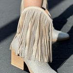 Nude fringe cowboy boot Tan Size 5.5 Photo 2