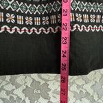 Vintage green ethnic Embroidered a line Skirt Rasta colors euc small w pocket Photo 6