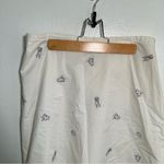 Loft Vintage  Skirt White Embroidered Cafe Pattern 8 Photo 1