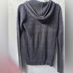 Athleta  Open Crochet Full Zip Up Hoodie Knit Cardigan Women’s Size M, Gray Photo 5