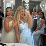 Beginning Boutique  blue silk maxi dress Photo 3