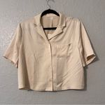 Fabletics  Sleep Button Down Shirt Sz SMALL Tapioca TAN MSRP $ 64.95 NWT #77 Photo 7