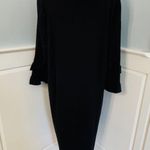 Talbots NWT Plus Size 2X Black Ruffled 3/4 Sleeve Sweater Dress New Photo 5