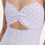 NWT Ronny Kobo Shila Polka Dot Cutout Mini Dress in Lavender Photo 5
