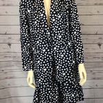 Vintage Studio by Michelle Stuart navy white Polkadot jacket & skirt size medium Blue Photo 3