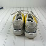 Salvatore Ferragamo Vintage Womenโs Yellow & White Mesh Leather Sneakers Size 6.5 Photo 8