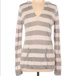 Coldwater Creek  size 10-12 grey striped pullover Photo 1