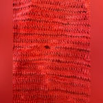 Free People  Red Knit Sweater Top Size Medium Short Sleeve‎ Photo 9