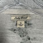 Lucky Brand Sweater Womens Small Glacier Gray Pink Cardigan Cottage Bohemian Photo 5