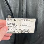 wilson's leather Vintage  Womens Large Moto Black Leather Vest With Snap Closure Photo 8