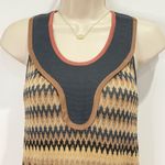 Missoni Vintage M  Metallic Chevron Knit Dress Size 4 Sleeveless Y2K Retro Chic Photo 3