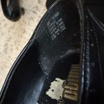 Bongo Vintage Y2K  Faux Leather Platform Bow Heels Sz 8 Black Femme Coquette 50s Photo 4